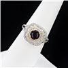 Image 3 : 1.03 ctw Purplish Pink Spinel and 0.30 ctw Diamond 18K White and Yellow Gold Rin