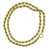 Image 3 : Milor 18K Gold 32" Long 7.8mm Wide Textured Rope Wrapped w/ Box Chain Necklace