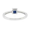 Image 7 : New 14k Gold 0.70 ctw Square Cut Sapphire Diamond Solitaire Stack Engagement Rin