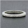 Image 5 : Antique Art Deco Solid Platinum .50 ctw Channel Diamond Eternity Stack Band Ring