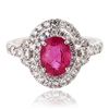 1.75 ctw Pink Sapphire and 0.76 ctw Diamond Platinum Ring