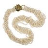Image 2 : 18k Yellow Gold Lion Head Clasp 30" Fresh Water Pearl Multi Strand Necklace