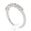 Image 9 : 18k White Gold 1.24 ctw Round Ideal Low Profile Diamond 5 Stone Stack Band Ring