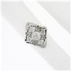 Image 3 : Antique Edwardian 18k Gold Platinum 0.20 ctw Diamond Filigree Petite Dinner Ring