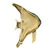 Image 3 : 18k Gold Multi-colors Enamel Work Detailed Banner Fish Pin Brooch w/ Diamond Eye