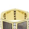 Image 8 : Vintage Gemlok 18K Gold Diamond Inlaid Black Mother of Pearl Eternity Band Ring