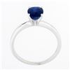 Image 8 : 14k White Gold GIA 1.53 ctw Burma NO HEAT Oval Blue Sapphire Solitaire Petite Ri