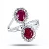 Image 1 : 2.39 ctw BURMESE Ruby and 0.48 ctw Diamond Platinum Ring (GIA CERTIFIED)