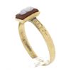 Image 7 : Antique Victorian 10k Gold Petite Bezel Set Rectangular Carved Agate Cameo Ring