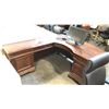 Image 2 : WALNUT 66" X 80" L-SHAPE TRADITIONAL EXECUTIVE DESK