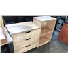 Image 2 : MAPLE COMPUTER DESK, 2 COFFEE TABLE, FILING CABINET, BOOKCASE AND BLACK ORGANIZER
