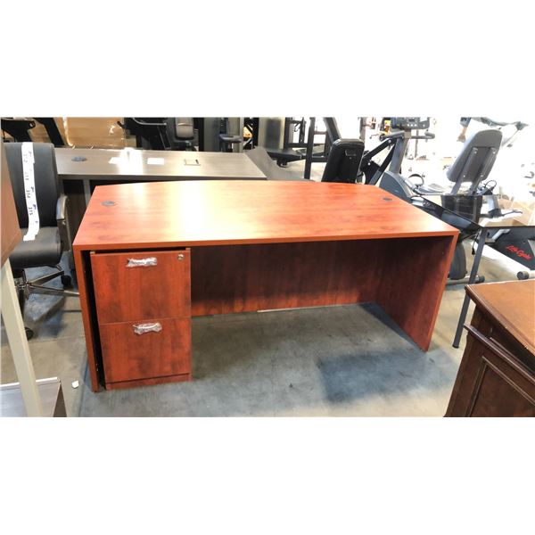 CHERRY 71" X 35" S.P. BOWFRONT EXEC. DESK