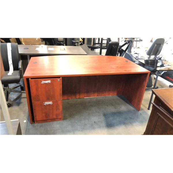 CHERRY 71" X 35" S.P. BOWFRONT EXEC. DESK