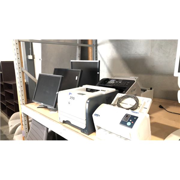 ASSORTED PRINTERS AND MONITORS