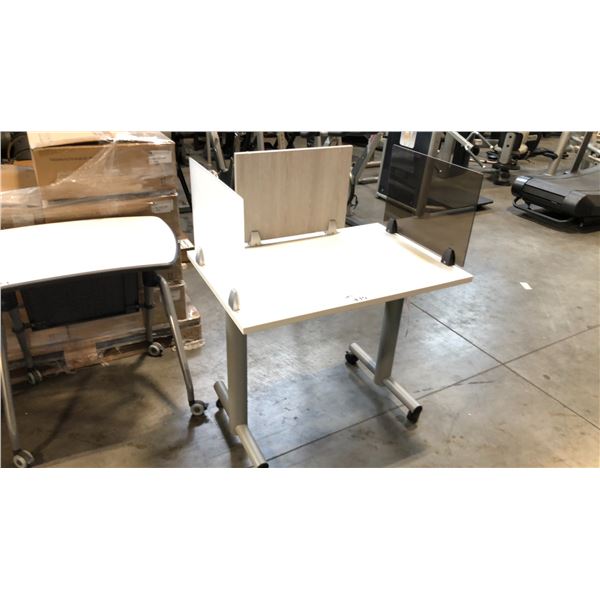 WHITE STATIONARY STUDY DESK 24" X 35"