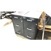 Image 1 : 2 BLACK 3-DRAWER PEDESTAL STATIONARY FILE CABINET