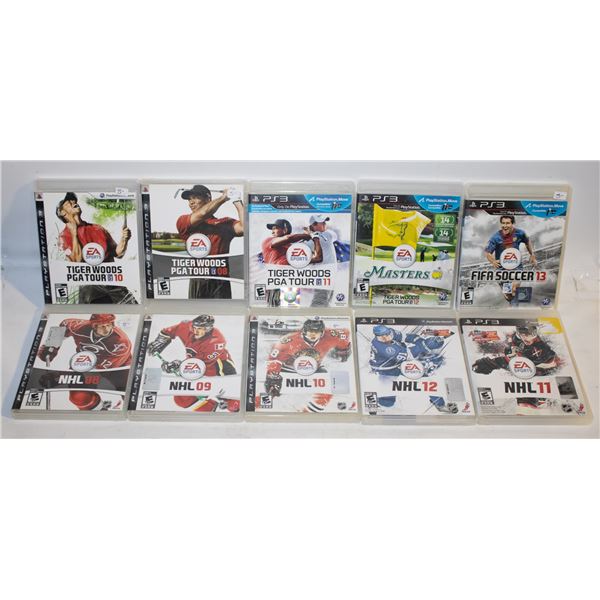 10 PLAYSTATION 3 GAMES