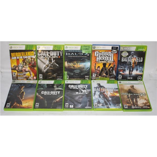 10 XBOX 360 GAMES
