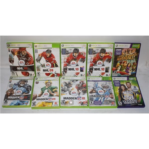 10 XBOX 360 GAMES