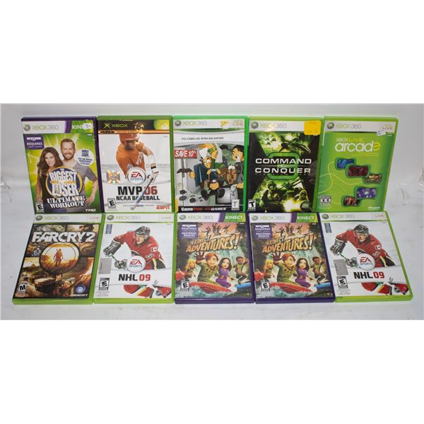 10 XBOX 360 GAMES