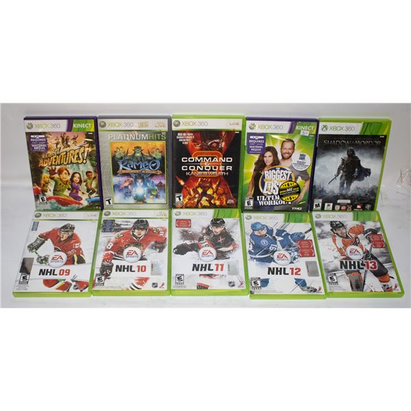 10 XBOX 360 GAMES