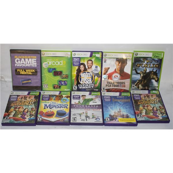 10 XBOX 360 GAMES