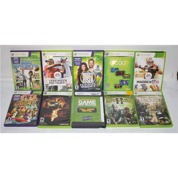 10 XBOX 360 GAMES
