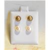 Image 1 : #68- NATURAL AKOYA PEARL STUD EARRINGS 2 SET