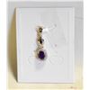 Image 1 : #130- NATURAL AMETHYST & CZ PENDANT