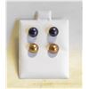 #62- NATURAL AKOYA PEARL STUD EARRINGS 2 SET
