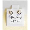 Image 1 : #116-NATURAL RHODOLITE GARNET STUD EARRINGS