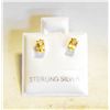 Image 1 : #99-NATURAL  YELLOW CITRINE  STUD EARRINGS