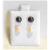 Image 1 : #57- NATURAL AKOYA PEARL STUD EARRINGS 2 SET
