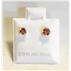 Image 1 : #118-NATURAL RHODOLITE GARNET STUD EARRINGS