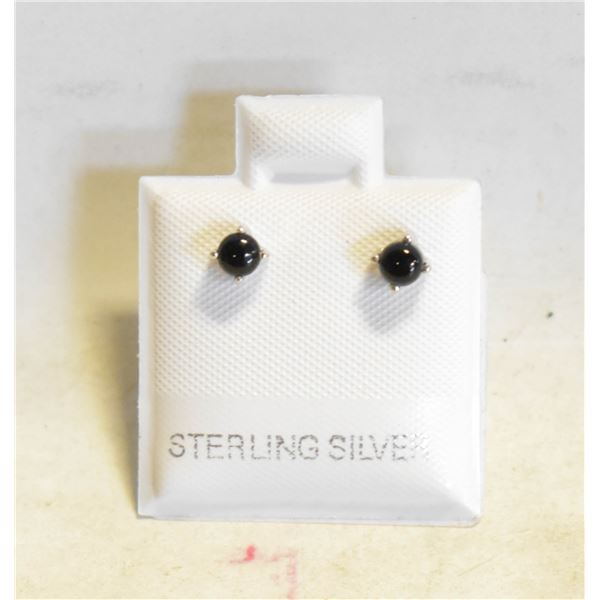 #109-NATURAL BLUE SAPPHIRE  STUD EARRINGS
