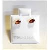 Image 1 : #114-NATURAL RHODOLITE GARNET STUD EARRINGS