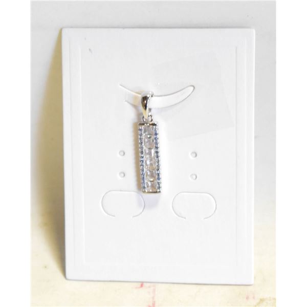 #153- NATURAL WHITE TOPAZ PENDANT