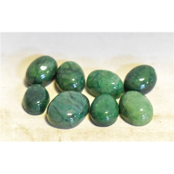 #29-NATURAL GREEN EMERALD STONES 77.0CT
