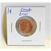 Image 1 : VINTAGE CANADA 1 CENT ERROR COIN
