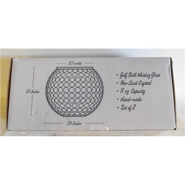 GOLF BALL WHISKY GLASSES SET