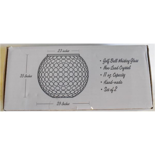 GOLF BALL WHISKY GLASSES SET