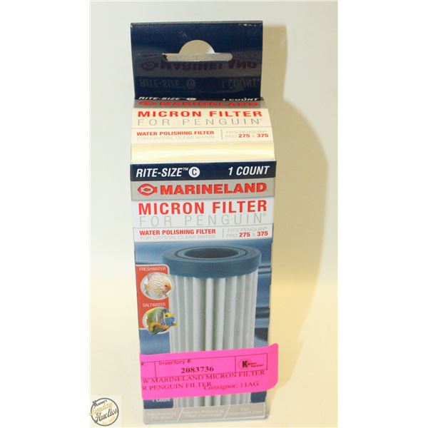 NEW MARINELAND MICRON FILTER FOR PENGUIN FILTER