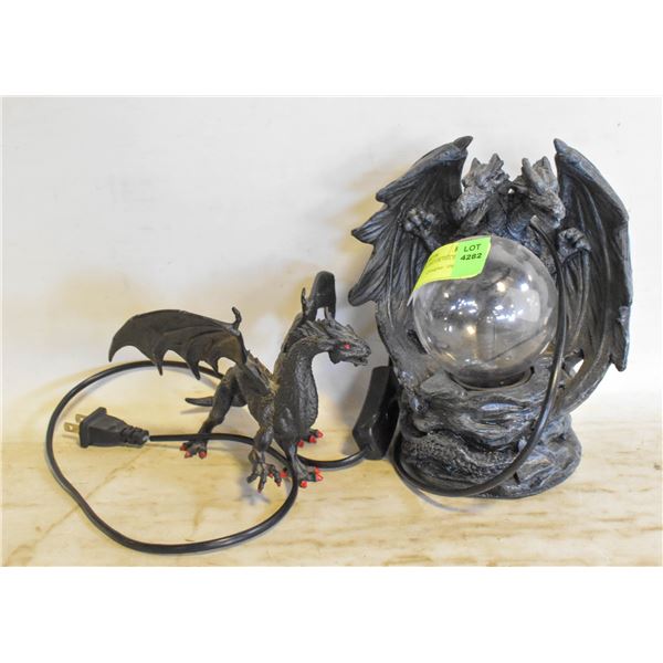 PAIR OF DRAGON DECOR PIECES