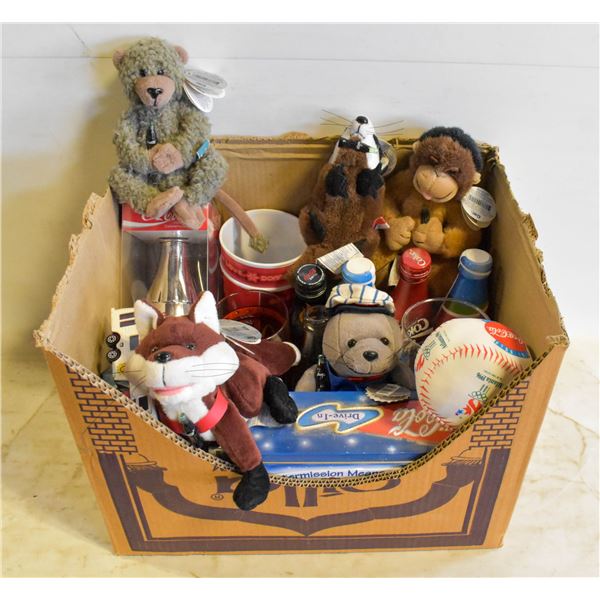 LARGE BOX OF COCA-COLA COLLECTIBLES