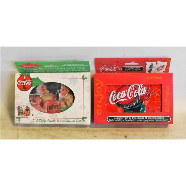 4 DECKS OF COCA-COLA COLLECTOR CARDS