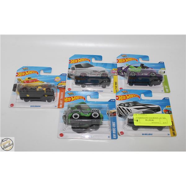5PK OF ASSORTED HOTWHEELS