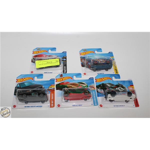 5PK OF ASSORTED HOTWHEELS
