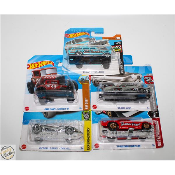 5PK OF ASSORTED HOTWHEELS