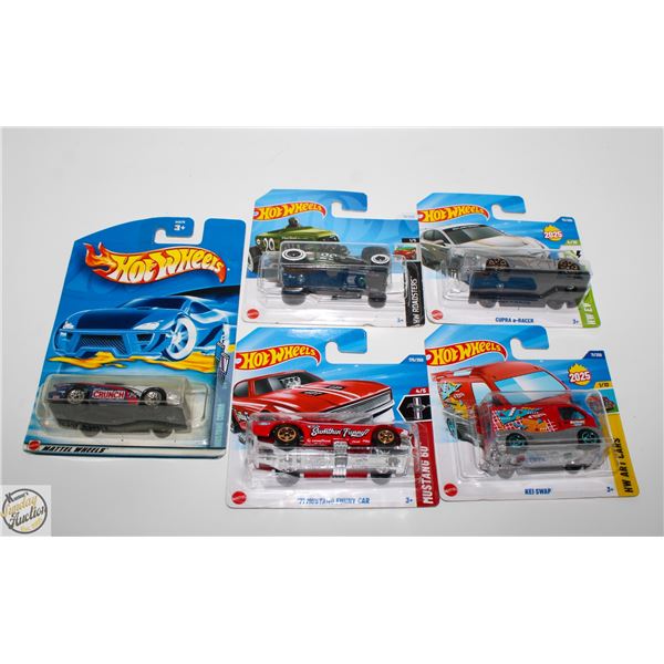 5PK OF ASSORTED HOTWHEELS