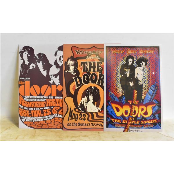 3 THE DOORS CONCERT POSTERS